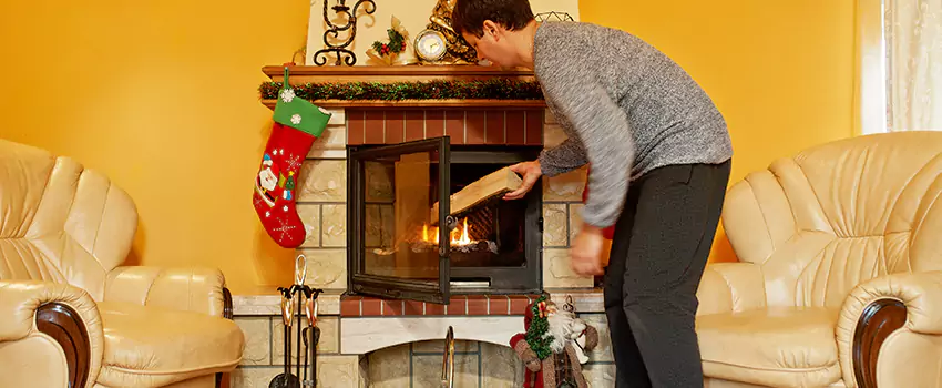 Rusted Metal Fireplace Restoration in Midway, Florida
